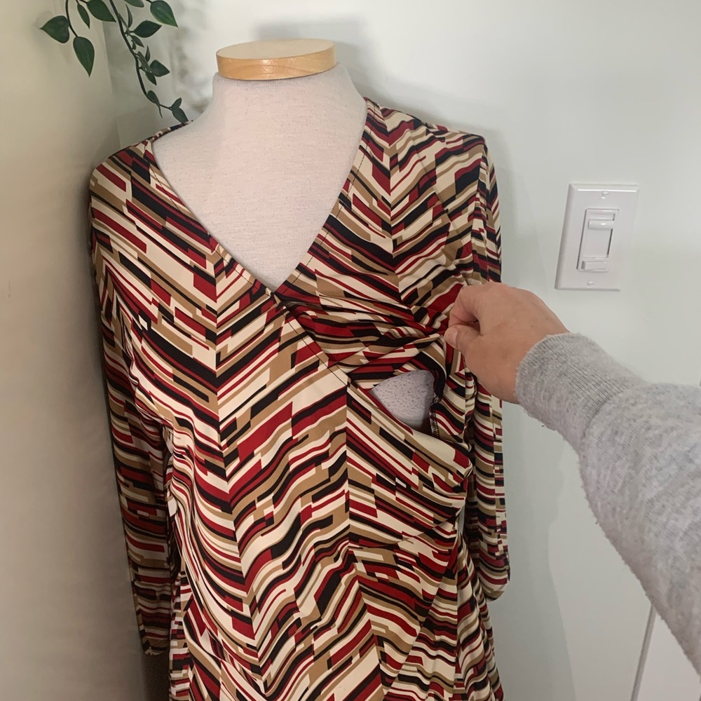 Chevron Patterned Dress M - Picture 2 of 7